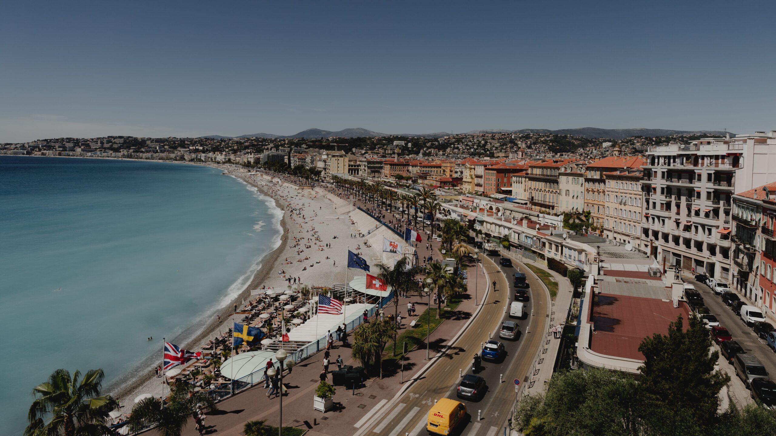 Nice, France along the French Riviera representing an open-jaw flight